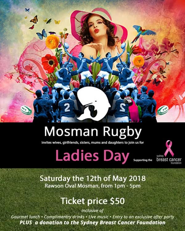 Mossman Rugby Ladies Day Tickets on sale now! Sydney Breast Cancer